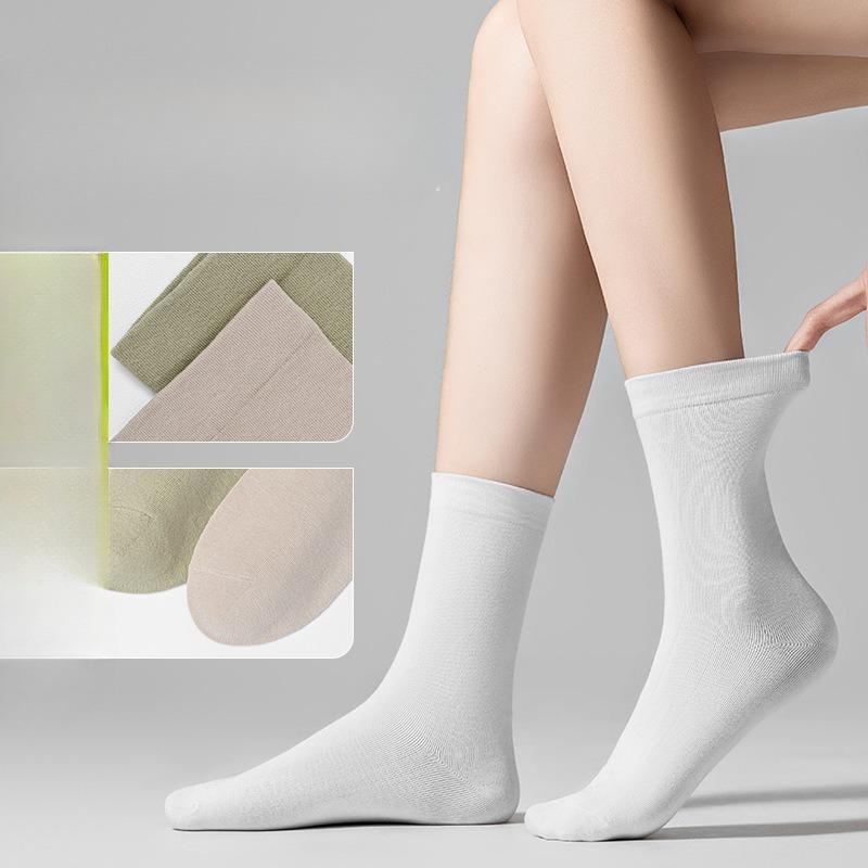 Women's Summer Cotton Socks, Mid-calf Socks, Breathable, Deodorizing, Sweat-absorbing Postpartum Socks, Anti-pilling
