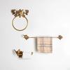 Antique Brass 3pcs Bath Towel Set Bird  Ring Carved Toilet Paper Holder Creative  Bar  Bathroom Accessories WF