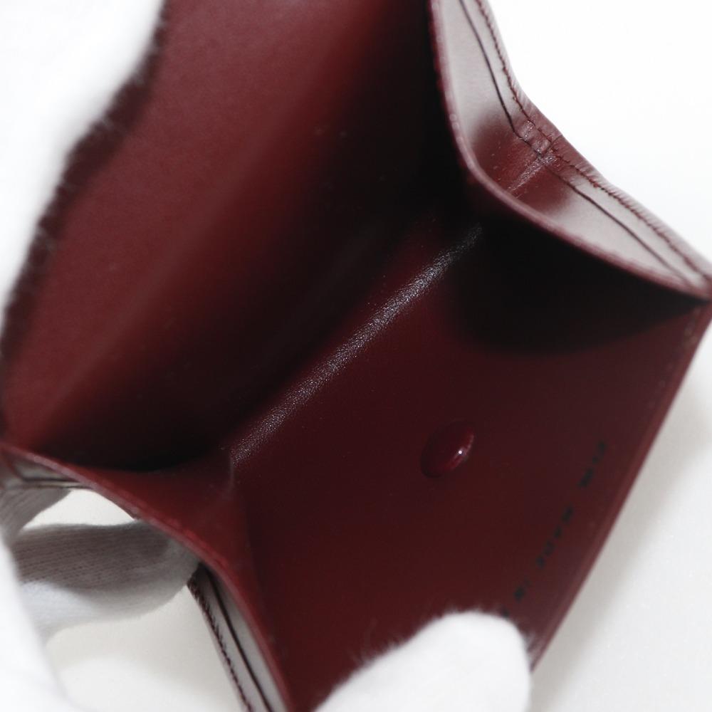 CARTIER Must Line Coin Purse Bordeaux Calfskin unisex Used