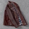 Motorcycle and Motorcycle Suit Retro Top Layer Cowhide Genuine Leather Leather Jacket Men's Short Slim Jacket