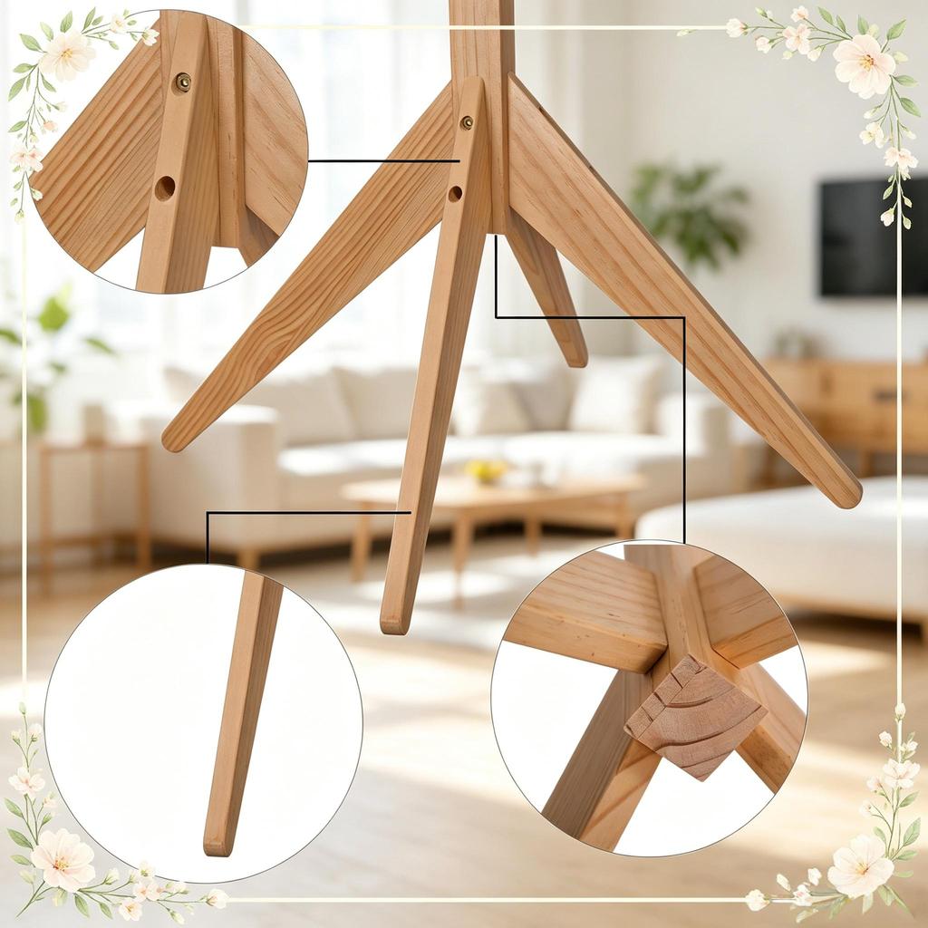 Modern Design Coat Rack, Wood Coat Rack, Living Room Coat Rack (coat Rack Only)