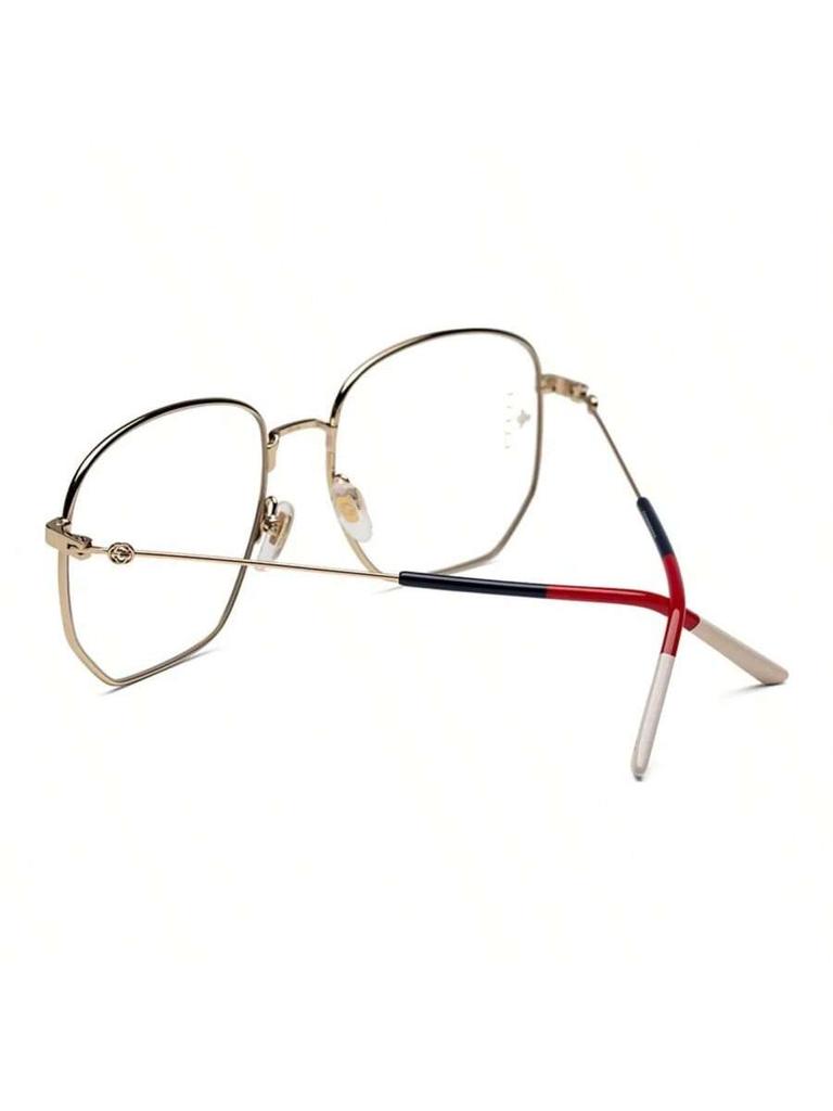 Gucci GG0396O-002 Luxury Geometric Metal Eyeglass Frames