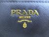 Authentic PRADA Saffiano Metal Black Leather Coin Case Purse #b148  Open box