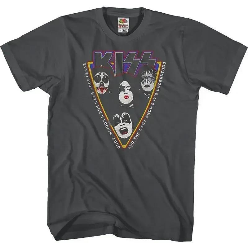 Tričko Kiss Band Pánské Dámské Módní Tričko Bavlněné Tričko Kisss Topy Trička Pánské Volnočasové Hudební Rockové Camisetas Hombre Zábavné Topy
