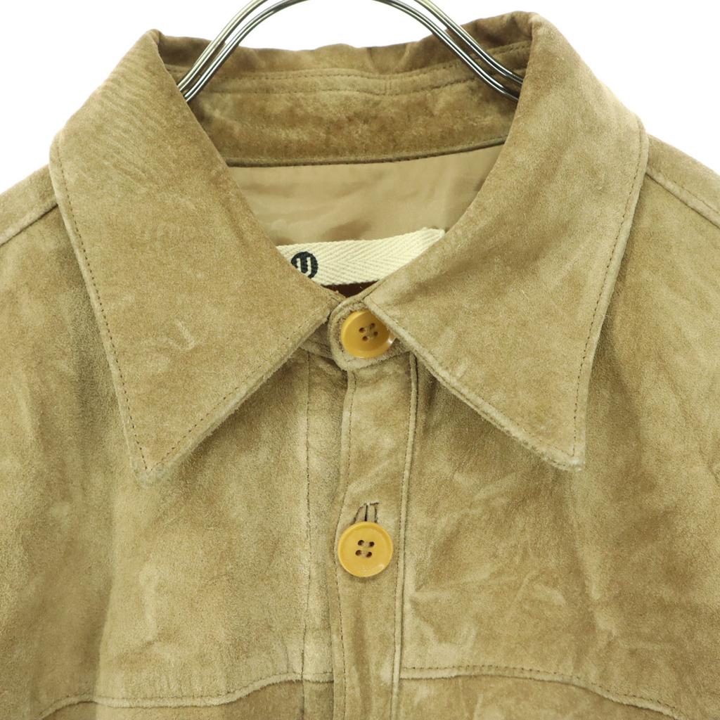 U Long Sleeve Craft Leather Jacket L Brown Men's Used