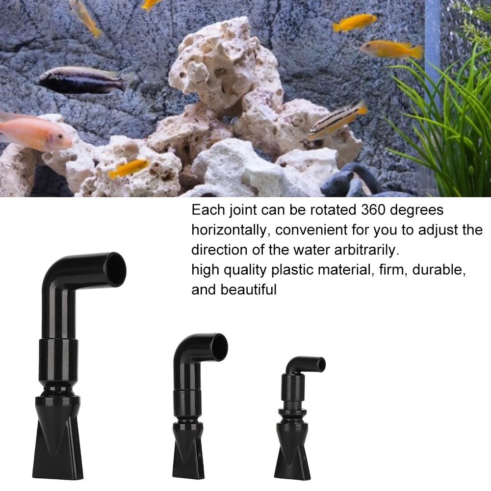 360 degrees  Rotating Elbow Aquarium Duckbill Nozzle Fish Tank Water Outlet Tube Pump Fitting