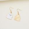 European and American Cartoon Halloween Pumpkin Ghost Earrings: Cute Drip Oil Alloy Design