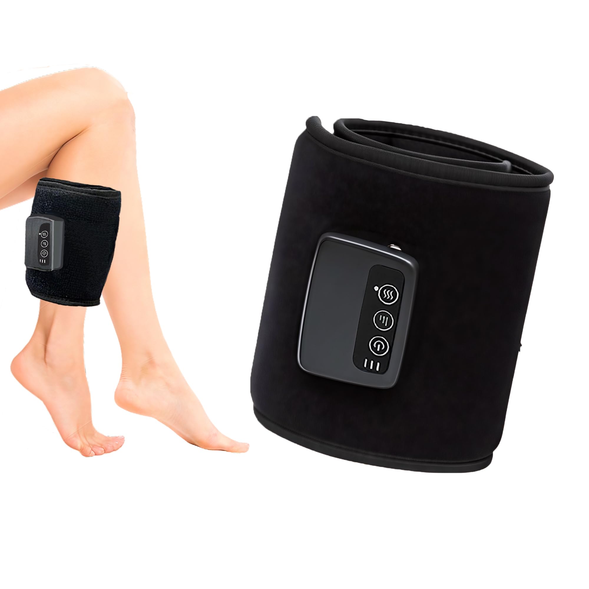 

Массажер для икр с 3 уровнями интенсивности и функцией подогрева для снятия отечности и для и путешествий Унисекс Усталость, Дом, Офис, (Подарок готов)