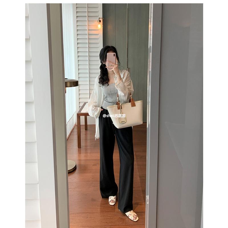 [] Comfort First~ Square Head Wrinkled Lambskin Flat-bottomed Beach Slippers Women's Sandals Outside