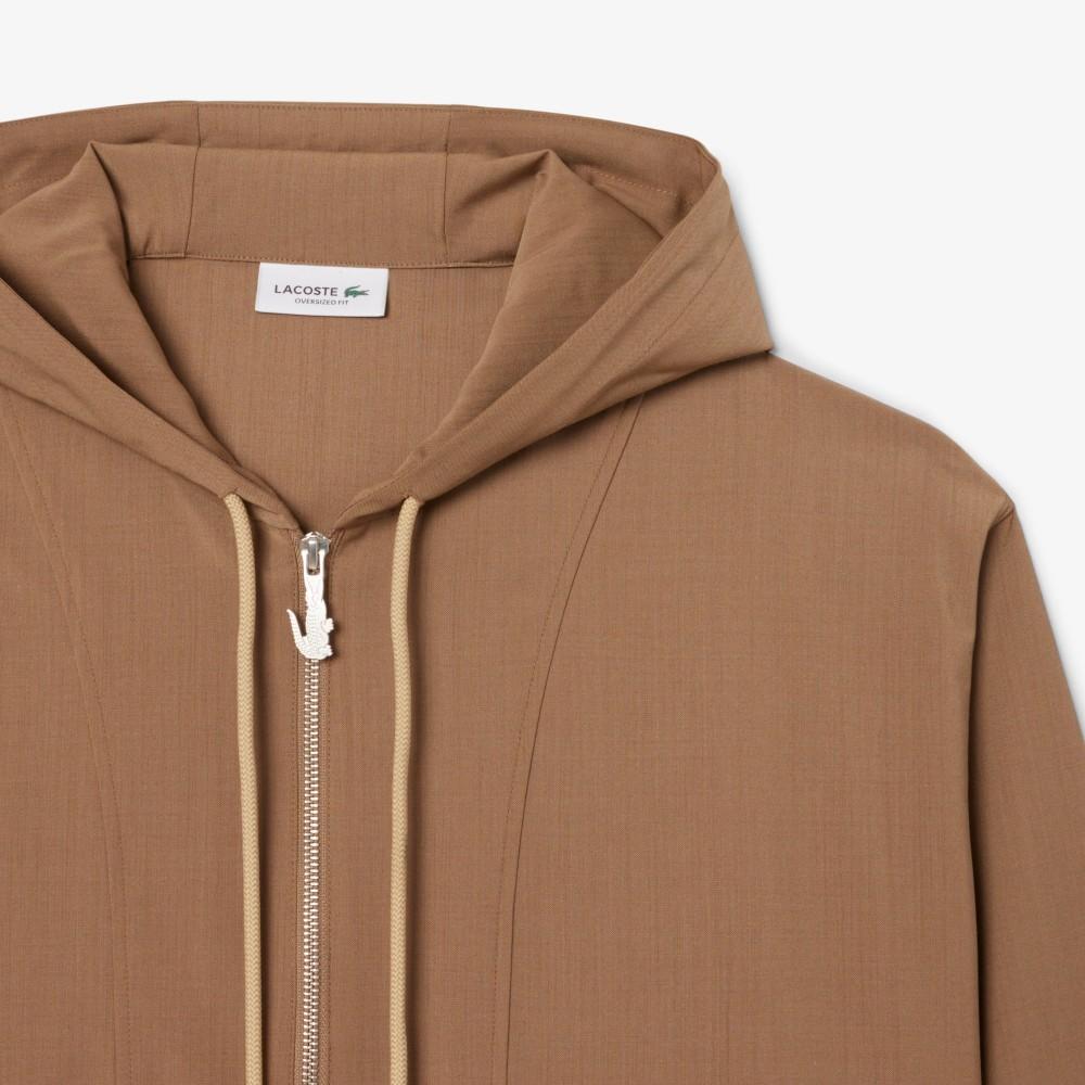 Lacoste Women's Wool Blend Hooded Half-Zip Jumper BF2450-55N02S