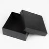 Kraft Paper Jewelry Gift Box with Cover, Square Black Belt Design