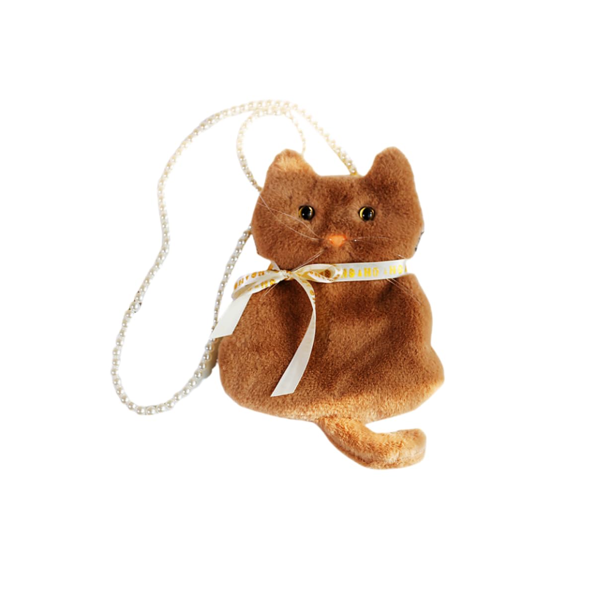 

Crossbody bag for cute shoulder fluffy animal handbag for kids and girls [monolane] women, pouch, cat-shaped bag, (khaki)