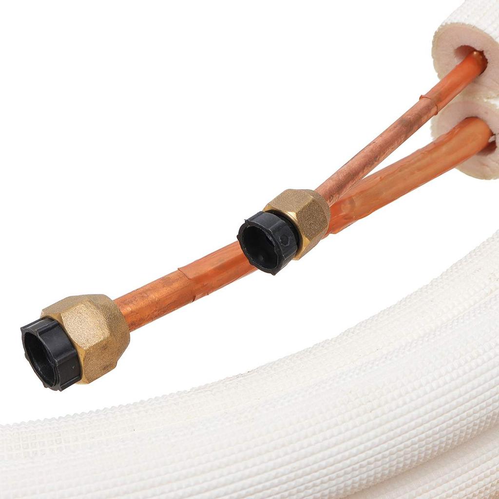 1/2/3/4/7m Insulated Copper Pipe 1/4'' 3/8'' Air Conditioner Pipes Fittings Pair Coil Tube Split Line Wire Set Air Conditioner