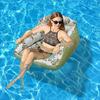 Inflatable Pool Floats for Adult, Heavy Duty Floating Lounge Chair, Swimming Pool Hammock Seat with Cup Holder for Summer Party, Lake Beach