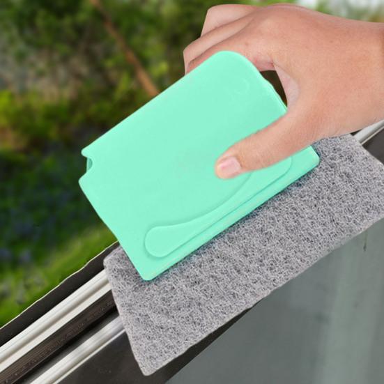 3Pcs Window Track Cleaner Brush Dual-Head Crevice Brush Ergonomic Handle Window Groove Sliding Door