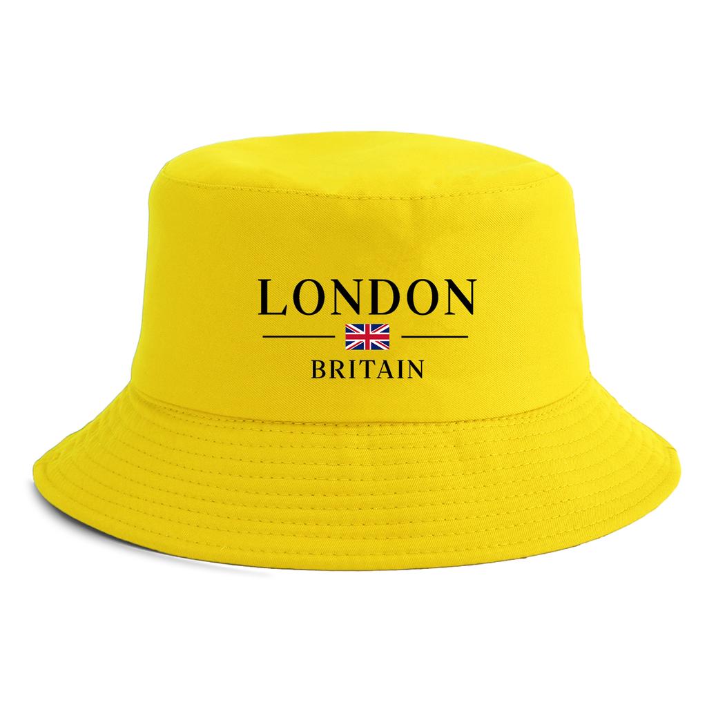 Unisex London Britain Flag Print Bucket Hat Reversible Retro Fisherman Cap Available In Multiple Retro Colors Outdoor Sun Hat