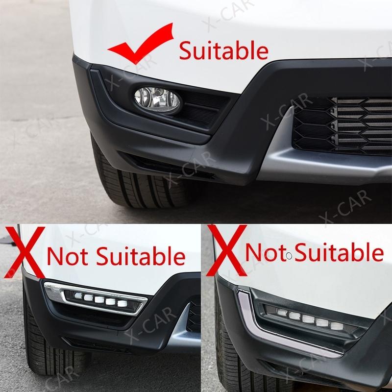 Front Bumper Halogen Fog Light Foglamp Cover Frame Hood For Honda CRV CR-V 2017 2018