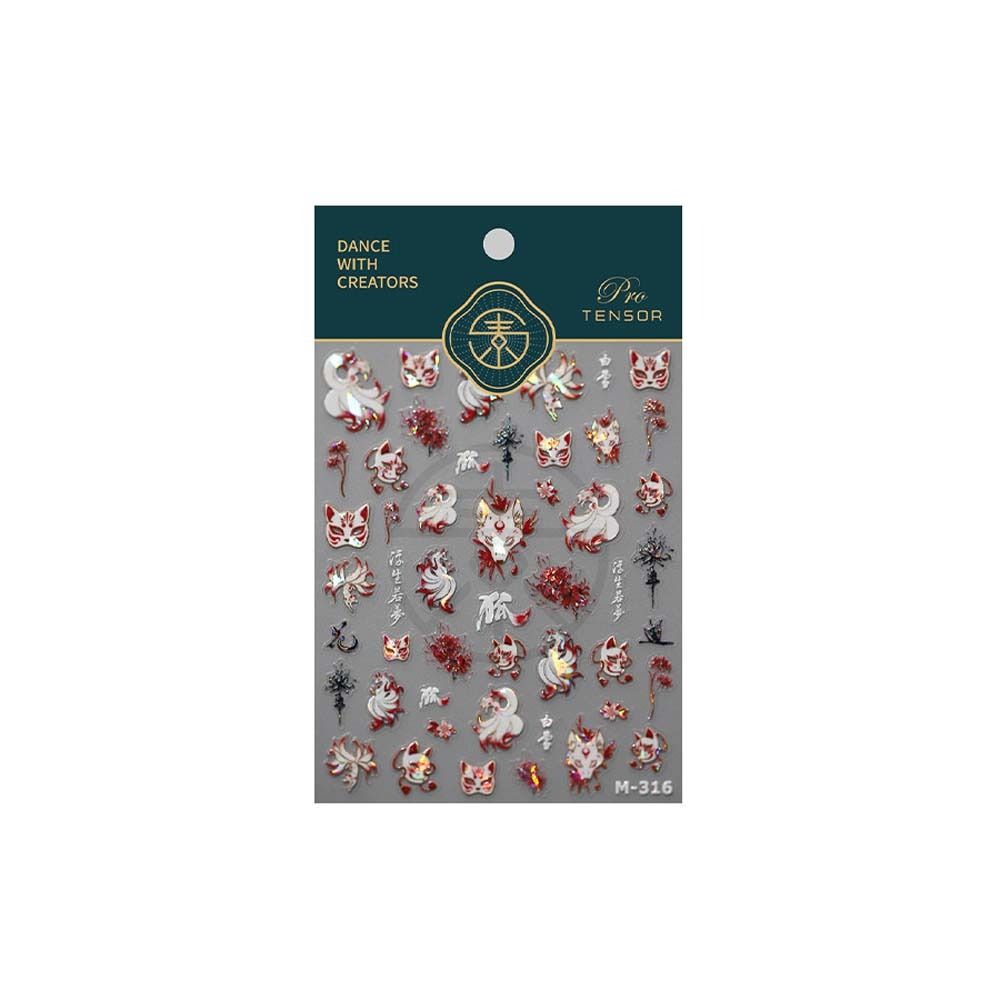 Flowers Chinese Nail Decals Phoenix Chinese Nail Decorations Vintage Chinese Nail Stickers  Gifts