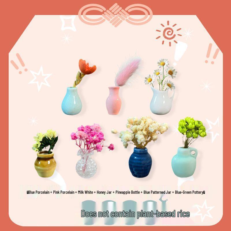 Handmade 3D Ceramic Vase Magnet for Hydroponic Plants & Flowers
