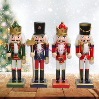 Nutcrackers Soldier for Holiday Ornamentation Handmade Desktops Ornament