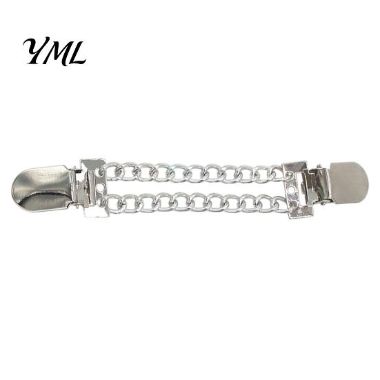 Fashionable Dress Fasteners 3Pcs Vintage Sweater Clips for Women Girls, Retro Double Chains Cardigan Clips, Elegant Collar Clip Decorative Cloak Chain