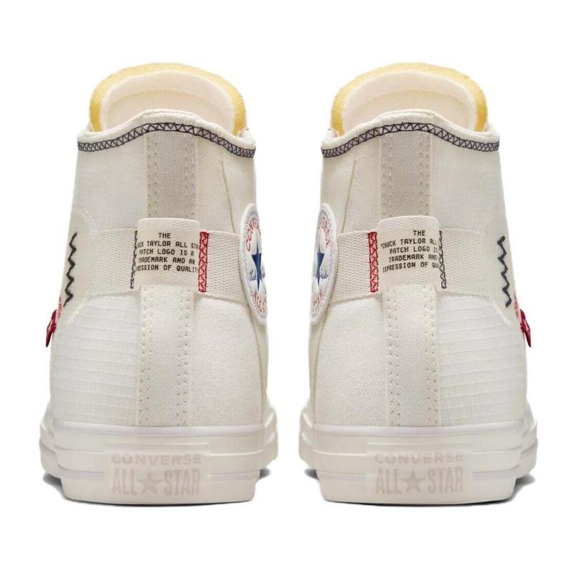 Converse Chuck Taylor All Star Breathable and Wear-Resistant High Top Espadrilles Unisex White
