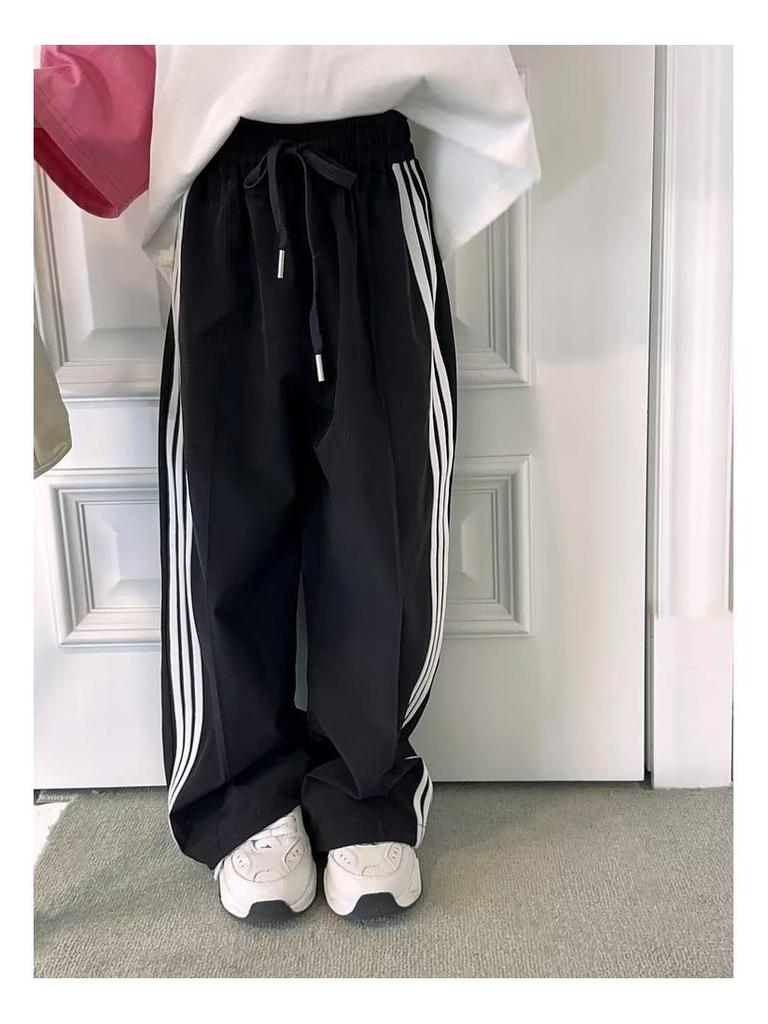 2023 Girls' Stylish Korean Loose Fit Sweatpants - Spring/Autumn Sportswear for Big Kids