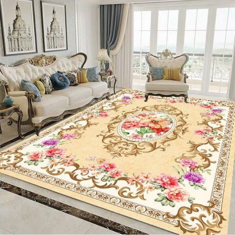 Chinese Style Living Room Carpet Coffee Table Floor Mat Chinese Style Study Bedroom Bedside Home Decoration Non-slip Floor Mat