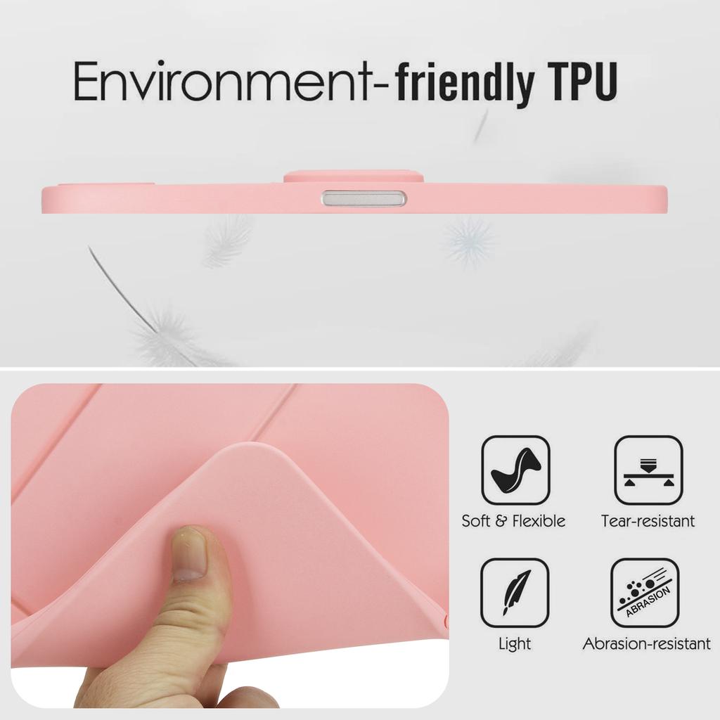 For iPad mini (2024)/(2021) Case TPU+PC Skin-Friendly Kickstand Tablet Cover