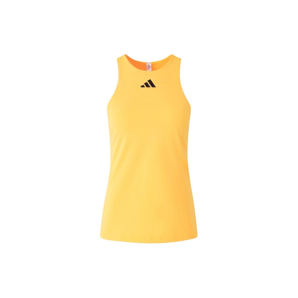 Adidas Solid Color Logo Sports Casual Vest Women Tops Light-Yellow IW3944