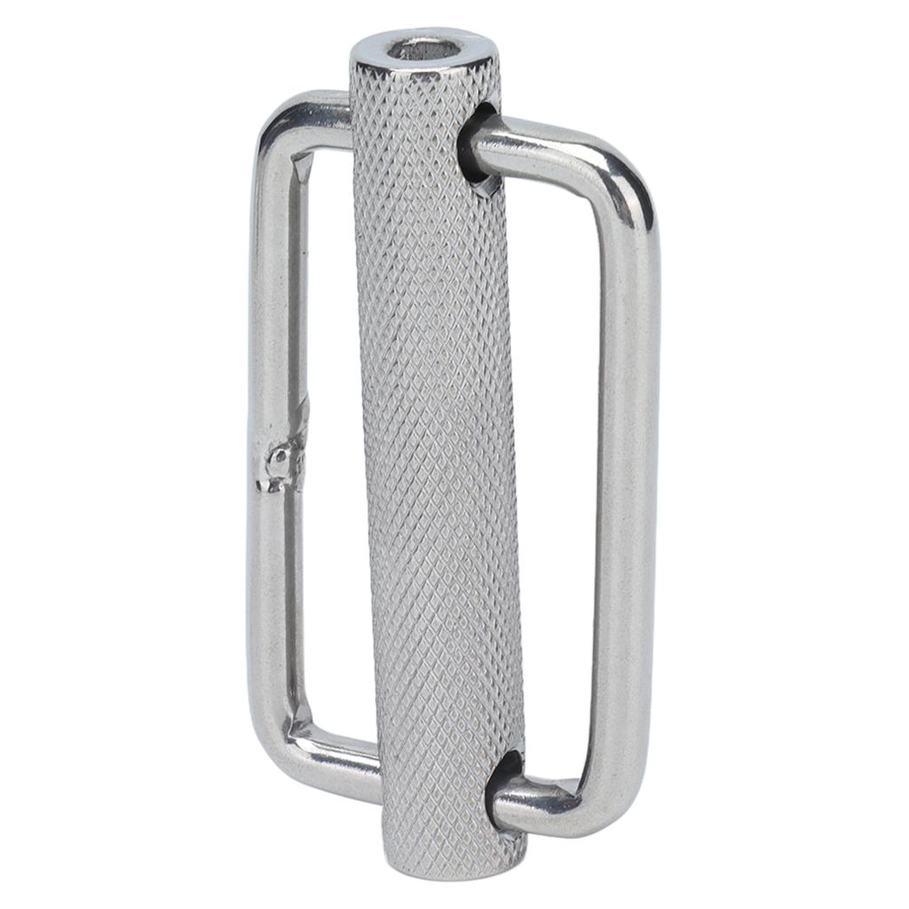 2Pcs Slide Buckle 316 Stainless Steel Rectangle Knurled Roller Belt Buckles