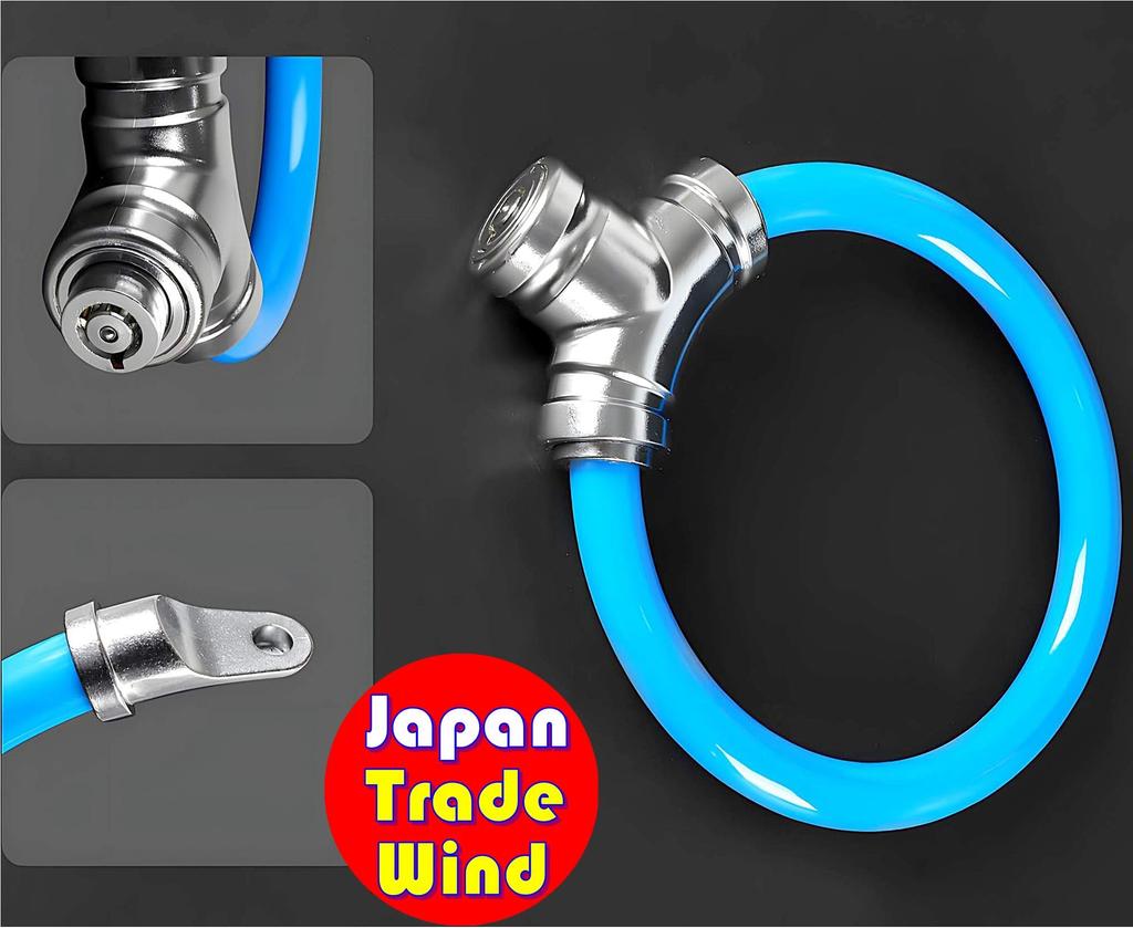 TradeWind Electric Bicycle Keyed Wire Cable 2 12mm Blue 2 Lock, Lock, Anti-Theft Lock, Keys, (2 & Green)