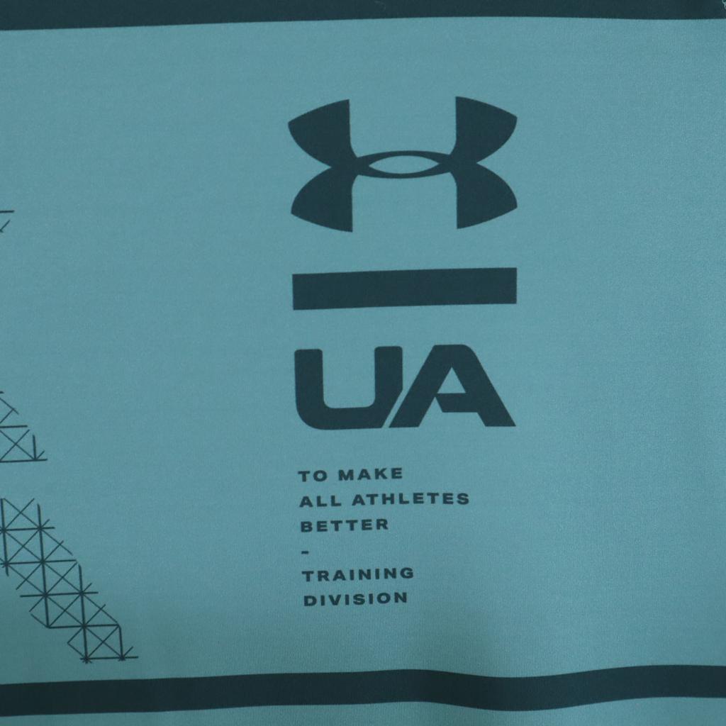 Under Armour Trainings T-Shirt kurzärmlig Mesh-Einsätze XL Grün System Herren Gebraucht