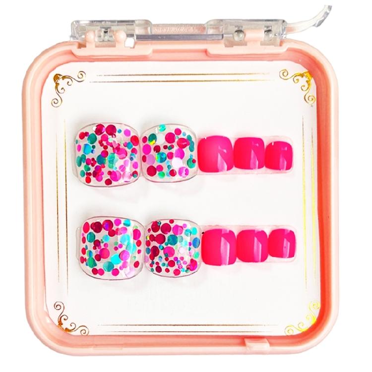 

Unique 1Set Square False Toenail Short Toenail Tips Full Cover Toe Nails Set
