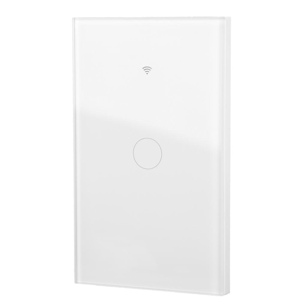 Intelligent WIFI Berøringsbryter Enkel Fase 1 Kanal Hvit AC 100‑250V for TUYA APP Fjernkontroll