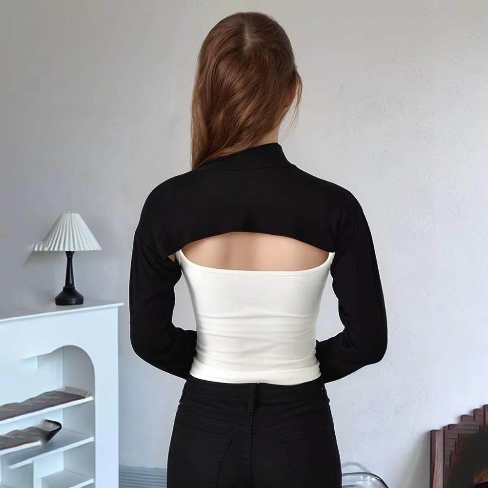 Solid Color Summer Ice Silk Sleeves Full Neck Long Sleeves Shawl UV Resistant Shawl Sports