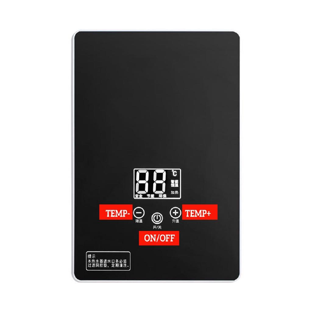 Mini Instant Water Heater Home Use Quick Heaters 220V LCD Display Touch Temperature Control Constant Temperature 6KW