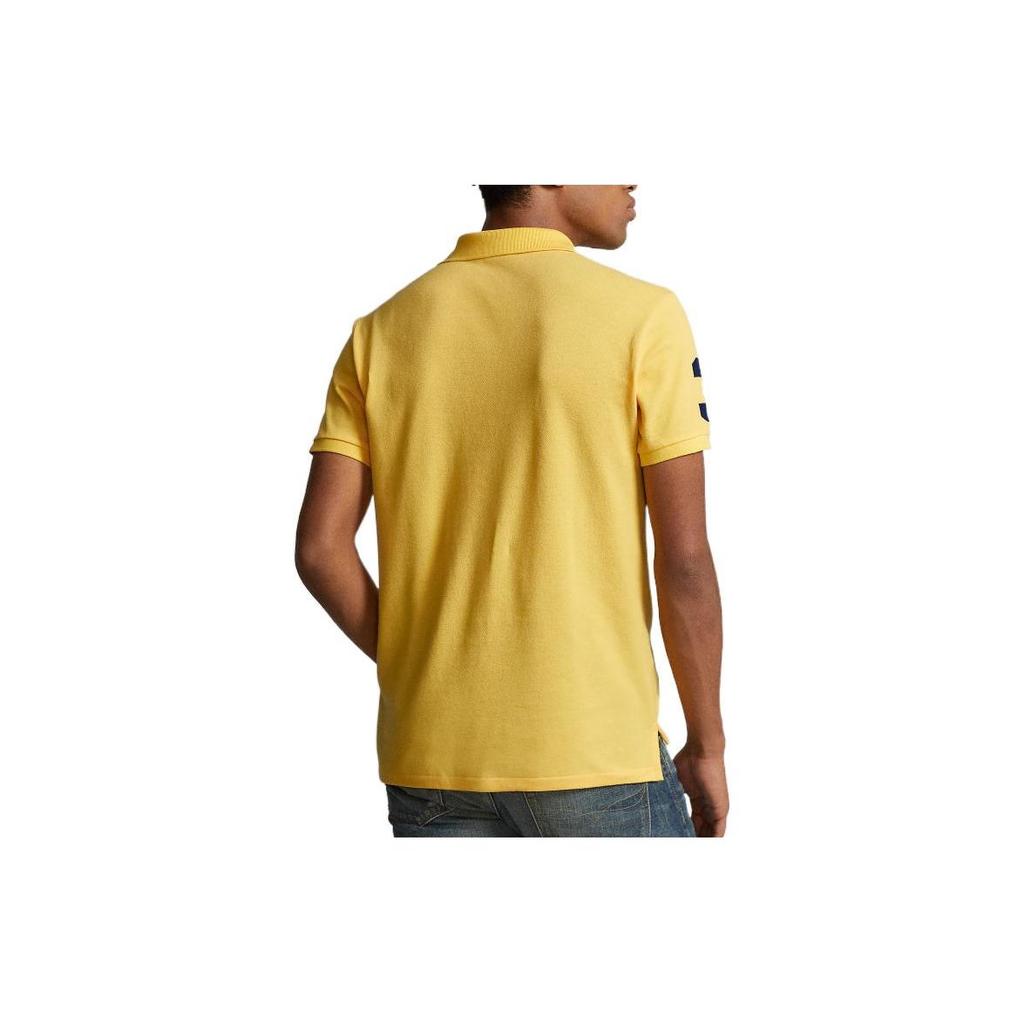 Polo Ralph Lauren SS23 Logo Embroidered Pullover Short Sleeve Polo Shirt Men tops Yellow MNPOKNI1N822165-700