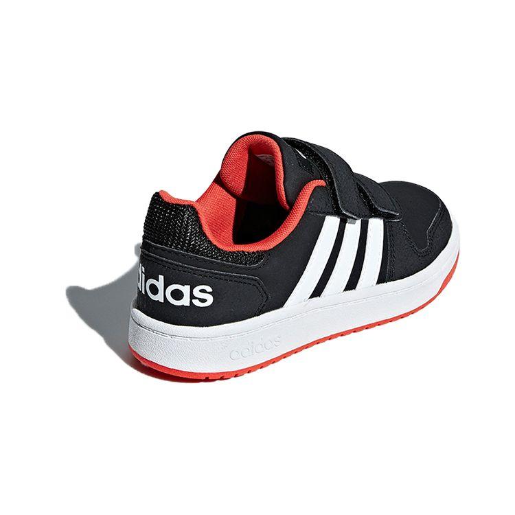Adidas Neo Hoops 2.0 Durable Low-Top Skate Shoes Kids Sneakers Black B75960