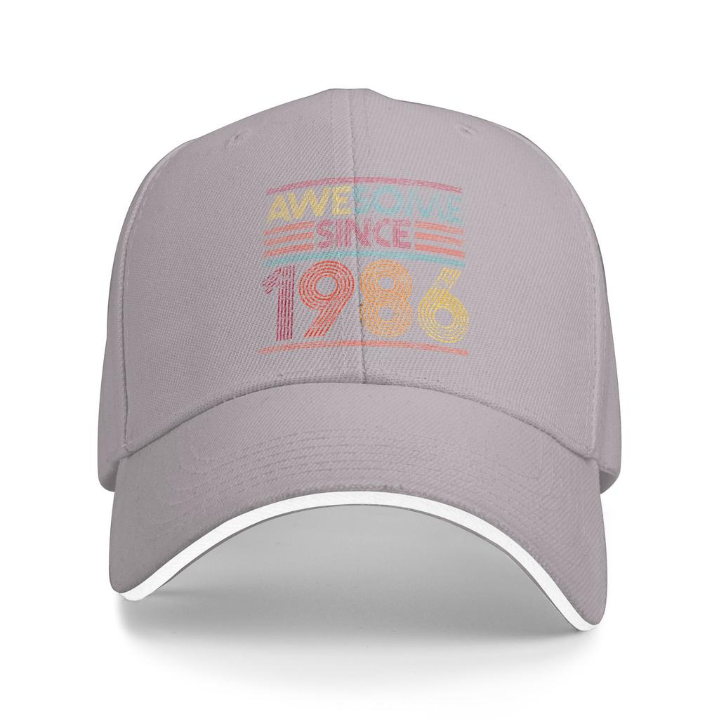 40th Birthday Gifts Retro Awesome Since 1986 Casual Baseball Cap Summer Trucker Hat Running Snapback Cap Unisex Baseball Caps