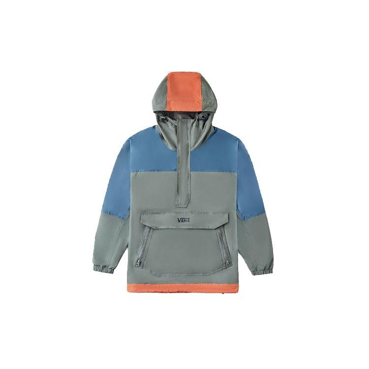 Men s Vans Work Weird Colorblock Casual Sports Jacket Olive Green VN0A4MLHDB0 L