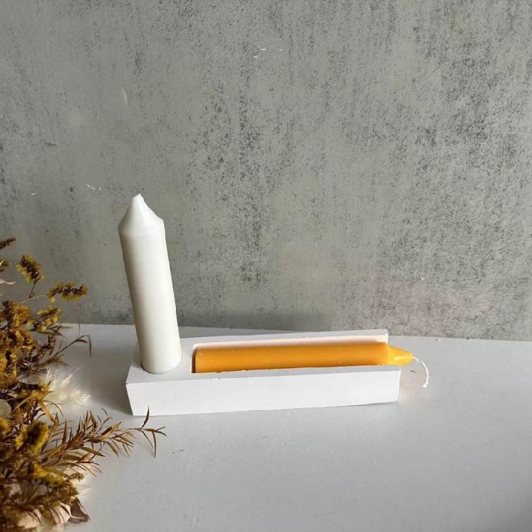 Elongated Silicone Craft Mould 3D Elongated Candle Holder Mould Decorations Tool