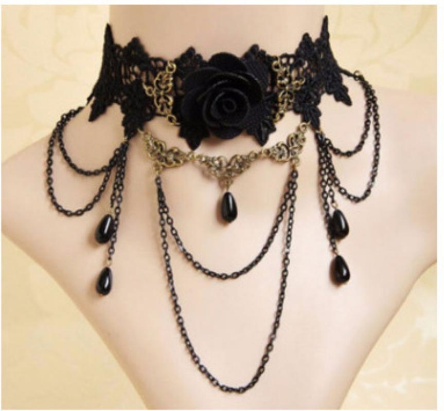 Lace Jewelry, European and American Lace Necklace, Versatile Neck Chain