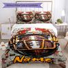 3pcs Custom Name American Football Bedding Set Duvet Cover Closure Includes 1 Duvet Cover & 2 Pillowcases, Soft and Comfortable for All Seasons.