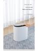 High-Gloss Flip Lid Slim Trash Can for Kitchen & Bathroom