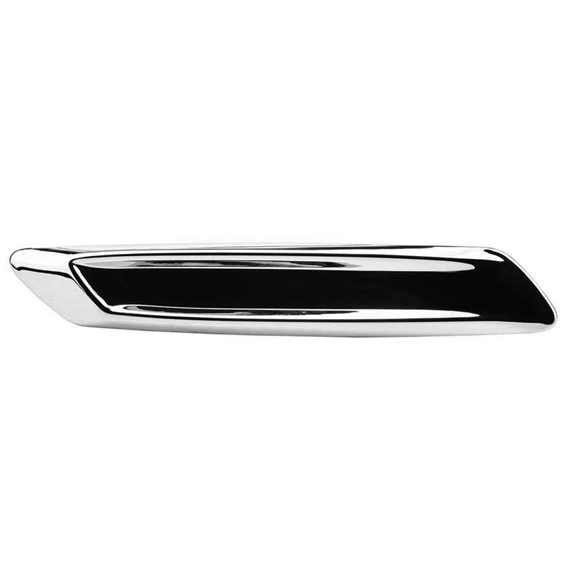 1Pair Chrome Exterior Front Fender Trim Strip Cover For BMW F10 F11 2013-2016 Sedan 51137336645 51137336646 Left & Right