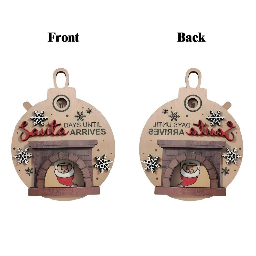 Handmade Santa Claus Christmas Countdown Santa Clause Wooden Christmas Calendar  New Year