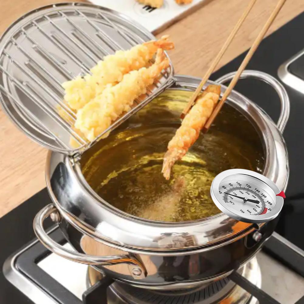 Kitchen Oil Temperature Gauge Probe Lengths 23cm,30cm,40cm High-temperature Oil Thermometer With Stand For Cooking And Grilling