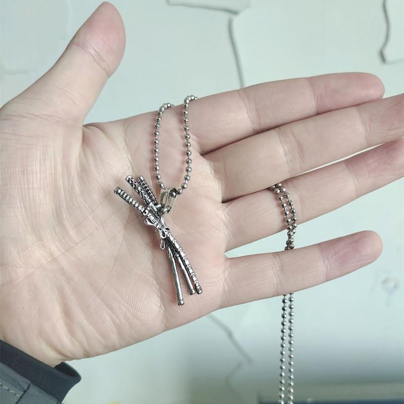One Piece Zoro Three Swords Anime Pendant Necklace for Men and Women - Onikiri Cosplay Style Trendy Accessory