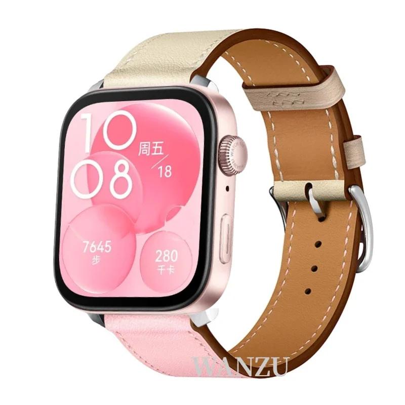 High-end Leather Strap For Huawei Watch Fit 5 Pro/4 Pro Sports Comfortable Breathable Bracelet Huawei Fit 5/4/3 Correa Accessory